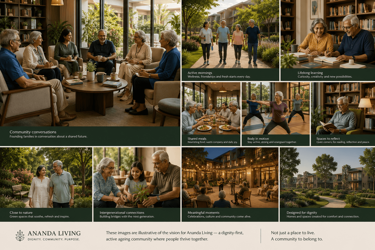 Illustrative concept of thoughtful community conversations — governance, planning, and shared purpose.